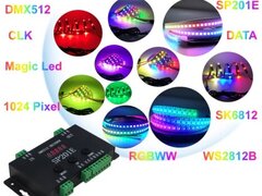 CONTROLER DMX512 ADRESABIL PIXEL LED SP201E